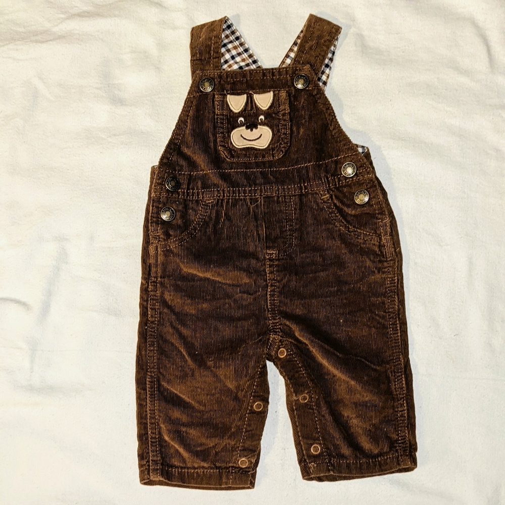 3/$15 Courderoy Bear Overalls